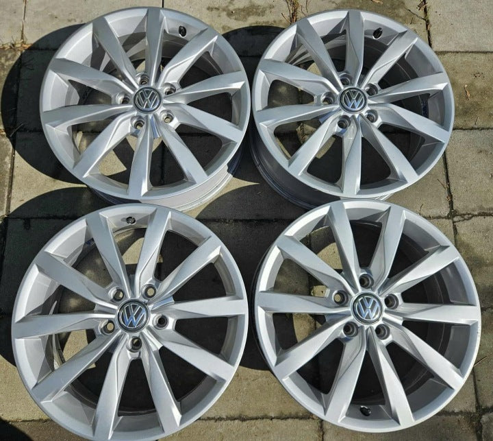 4x Alufelge 17 Zoll 6.0" 5x112 48ET Glanz Silber 5G0601025 VW Golf I Rim Wheel FEL1959939945hc