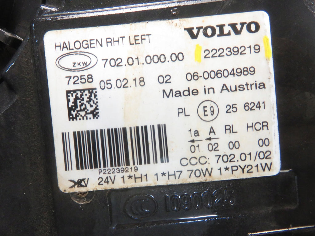 Frontscheinwerfer Volvo II 22239219 Links Scheinwerfer Headlight SCH5182799647ob