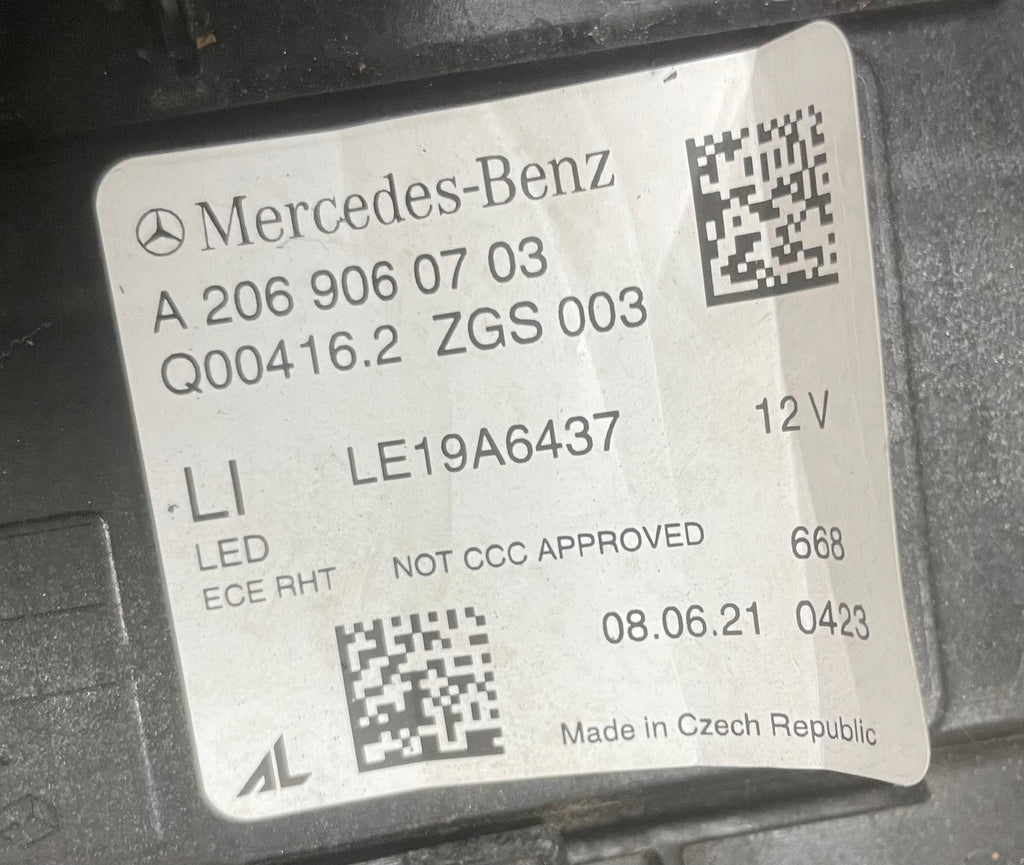 Frontscheinwerfer Mercedes-Benz W206 A2069060703 LED Links Headlight SCH5297841189wx
