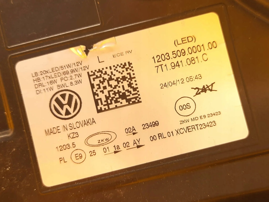 Frontscheinwerfer VW Multivan T7 7T1941081C LED Links Scheinwerfer Headlight SCH5624279638dn