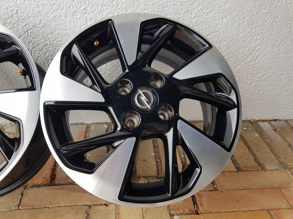1x Alufelge 16 Zoll 6.5" 4x108 32ET Glanz Schwarz 9833892580 Opel Corsa F