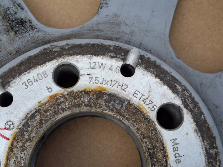 1x Alufelge 17 Zoll 7.5" 5x112 47 5ET Matt Silber A2044013502 Mercedes-Benz W204 FEL3027255159vs