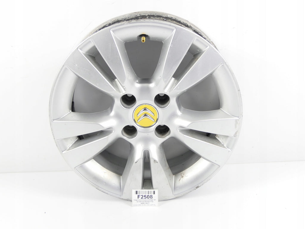 1x Alufelge 16 Zoll 6.0" 4x108 22ET Silber 9688118277 Citroën Ds3 Rim Wheel FEL9833444896uy