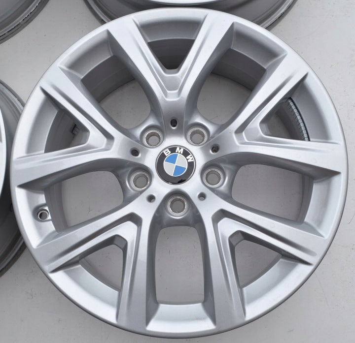 4x Alufelge 17 Zoll 6.5" 5x112 39ET Glanz Silber 6856076 BMW F39 F48 Rim Wheel FEL9385212962lo