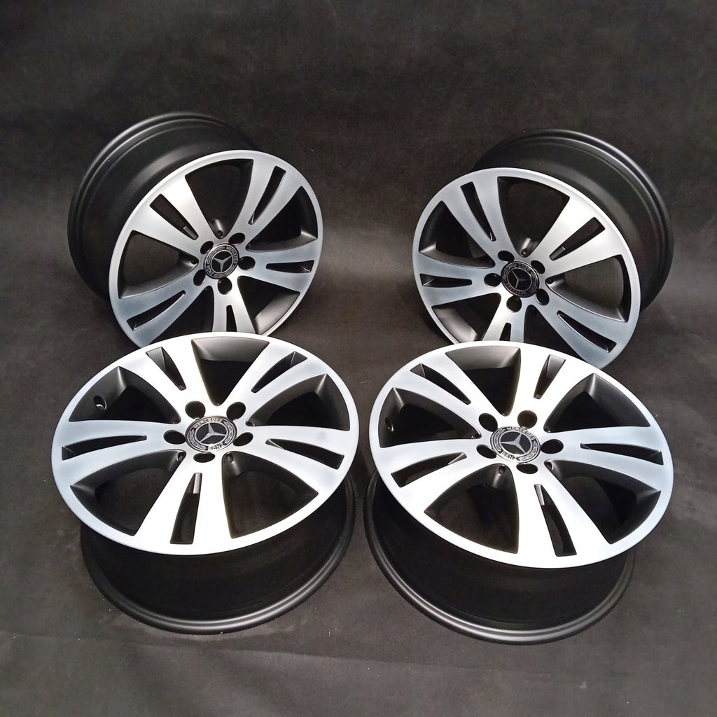 4x Alufelge 17 Zoll 7.5" 5x112 47ET Glanz Silber A2044010402 Mercedes-Benz W204 FEL2126045799jm