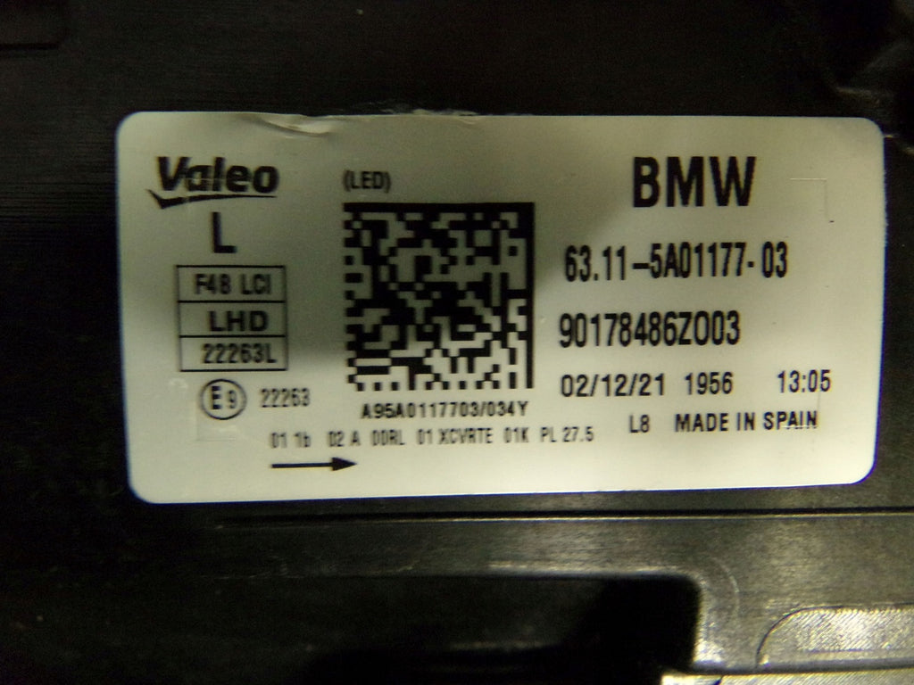 Frontscheinwerfer BMW F48 5A01177-03 5A01178-03 LED Ein Satz Headlight SCH8215447885ns