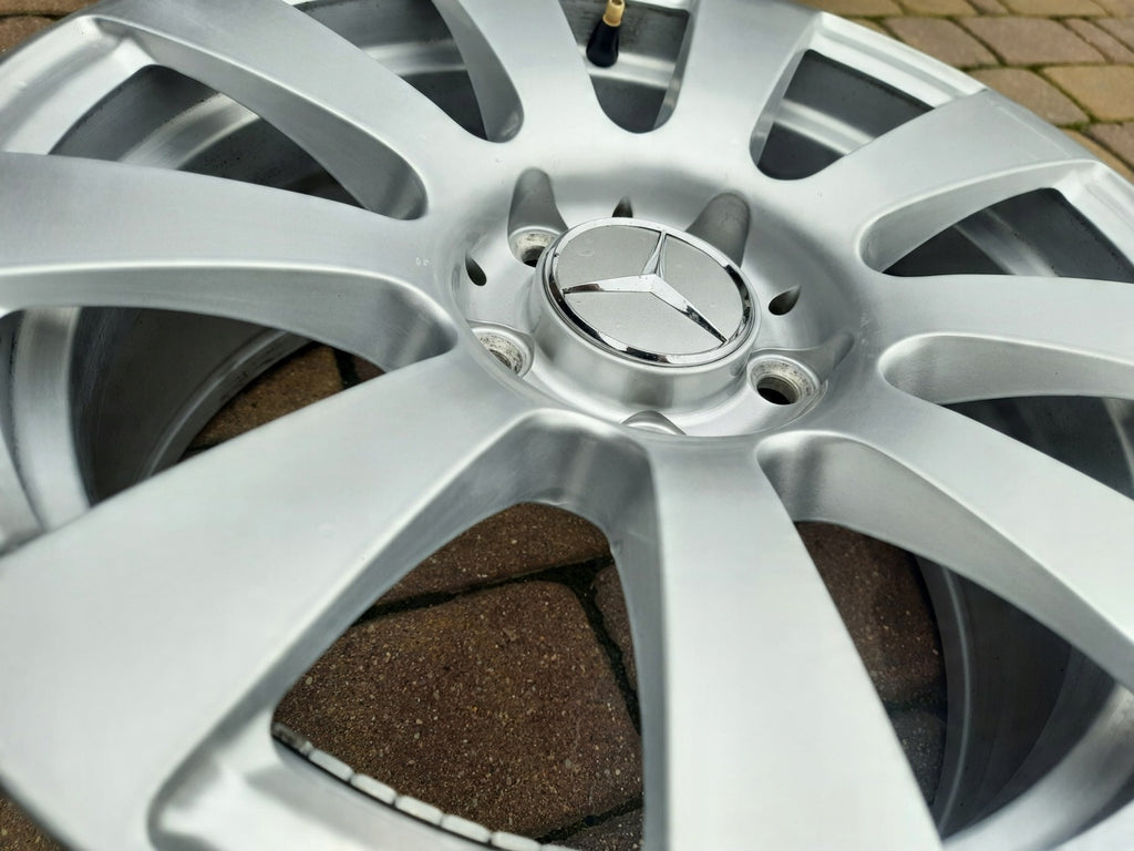 1x Alufelge 16 Zoll 7.5" 5x112 45,5ET Silber A2124010102 Mercedes-Benz Rim Wheel