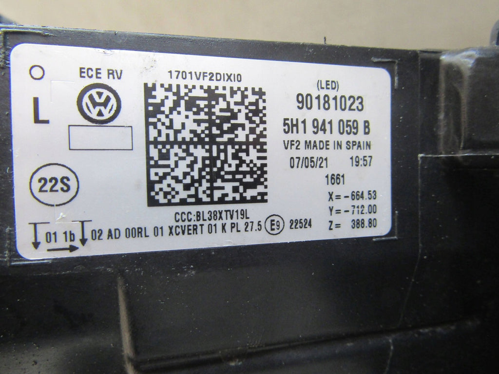 Frontscheinwerfer VW Golf VIII 5H1941059B LED Links Scheinwerfer Headlight SCH7928507160gm