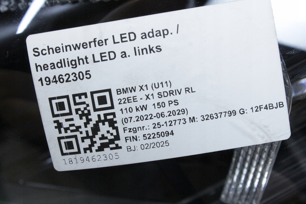 Frontscheinwerfer BMW 5A9A237-02 LED Links Scheinwerfer Headlight SCH4095885389yb