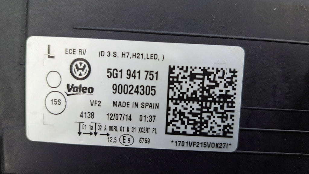 Frontscheinwerfer VW Golf VII 5g1 5G1941751 Bi-Xenon Links Headlight SCH4817927803kr