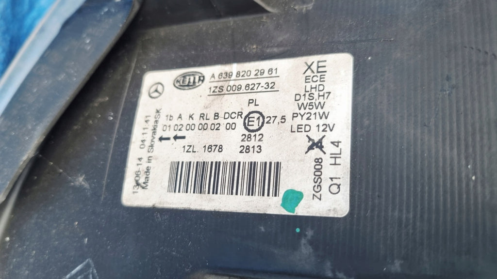 Frontscheinwerfer Mercedes-Benz Vito W639 A6398202961 Rechts Headlight SCH3010760461yv