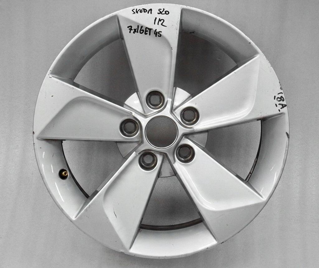 1x Alufelge 16 Zoll 7.0" 5x112 45ET Glanz Silber 5L0601025E Skoda Yeti Rim Wheel