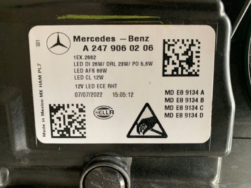 Frontscheinwerfer Mercedes-Benz Glb X247 A2479060206 LED Rechts Headlight SCH9399018308im