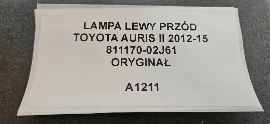 Frontscheinwerfer Toyota Auris 811170-02J61 Links Scheinwerfer Headlight