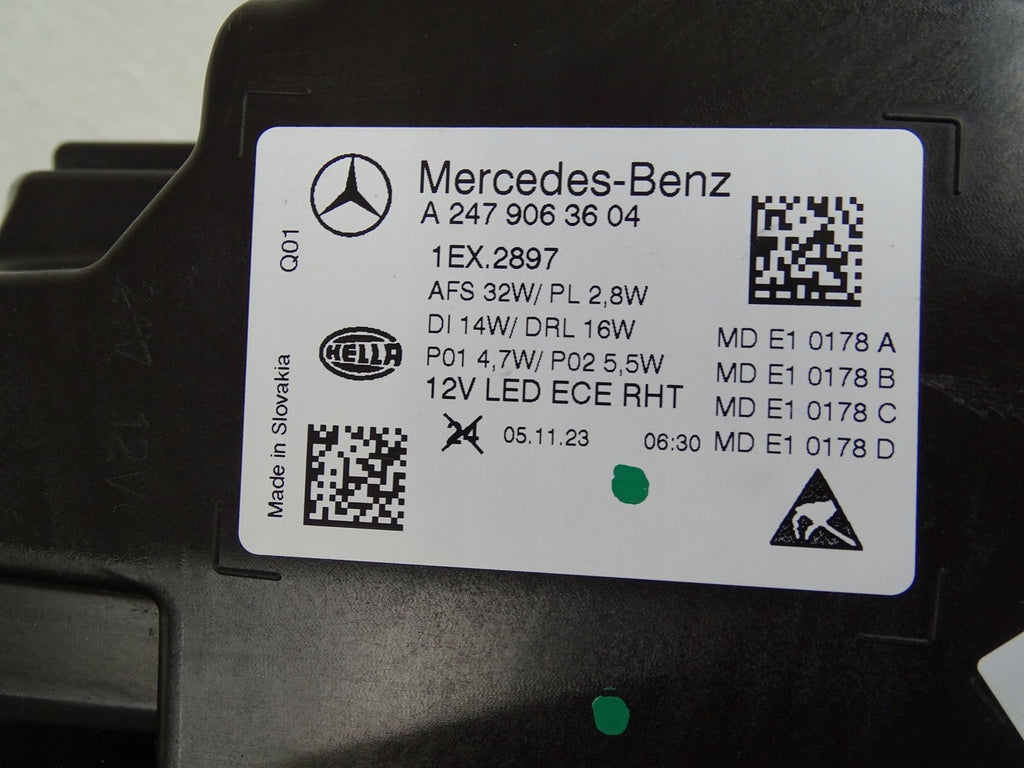 Frontscheinwerfer Mercedes-Benz W247 A2479063604 Rechts Scheinwerfer Headlight SCH3045260133ua