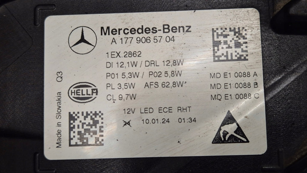 Frontscheinwerfer Mercedes-Benz W177 A1779065704 Links Scheinwerfer Headlight SCH7718920371df