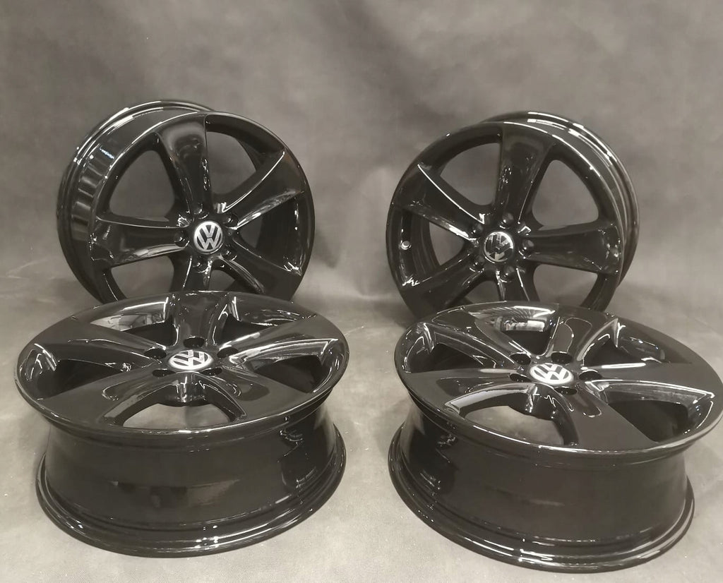 4x Alufelge 17 Zoll 6.5" 5x112 39ET Glanz Silber 3C8601025F VW Scirocco Passat FEL9895278420ez