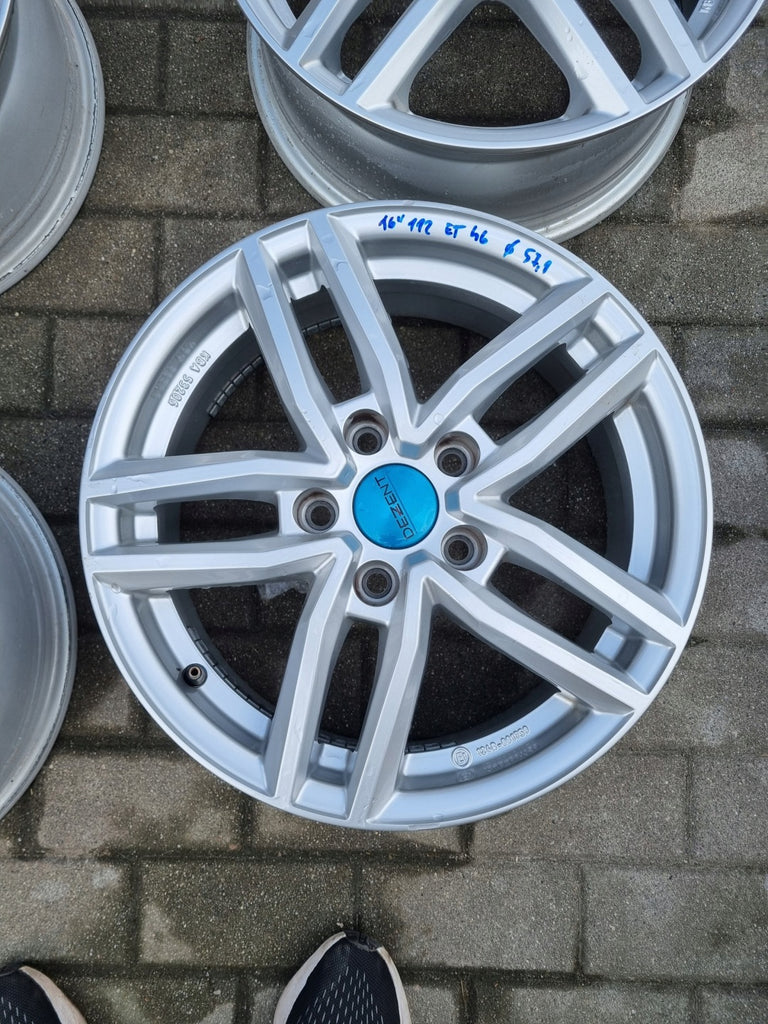 4x Alufelge 16 Zoll 6.5" 5x112 46ET Silber KBA53206- Audi I Rim Wheel FEL5007903677cp