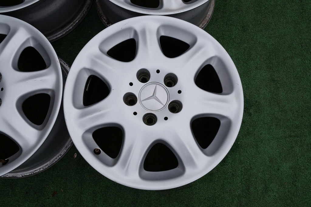 4x Alufelge 16 Zoll 7.5" 5x112 46ET Glanz Silber A2204010102 Mercedes-Benz W220 FEL7406591690jx