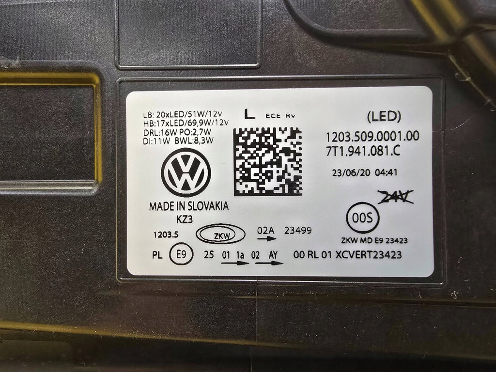 Frontscheinwerfer VW T7 7T1941081C LED Links Scheinwerfer Headlight SCH4691125581hv