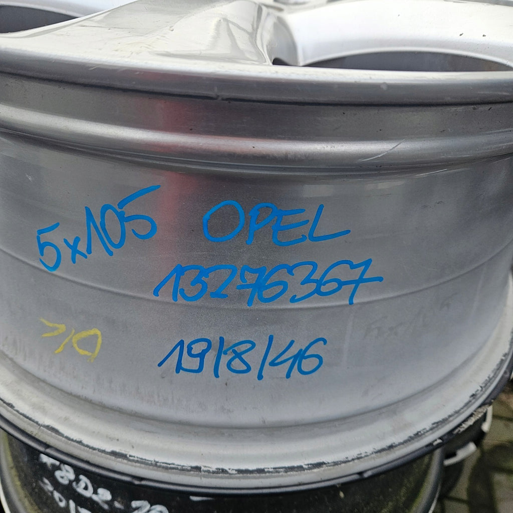 1x Alufelge 19 Zoll 8.0" 5x105 46ET Matt Silber 13276367 Opel Astra J Cascada FEL1665690588ko