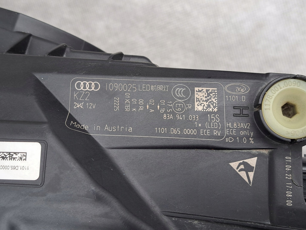 Frontscheinwerfer Audi Q3 83A941033 Full LED Links Scheinwerfer Headlight SCH8218983226zp