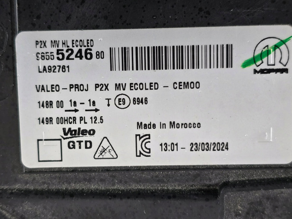 Frontscheinwerfer Peugeot 2008 208 II 9655524680 Full LED Links Headlight