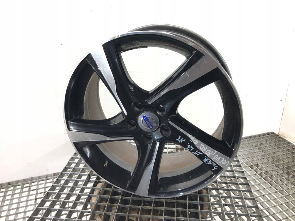 1x Alufelge 18 Zoll 8.0" 4x108 43ET Glanz Schwarz LORK500719 Volvo Rim Wheel