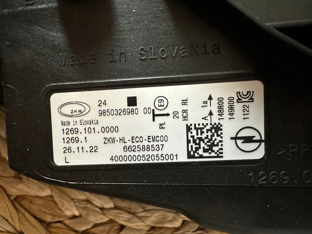 Frontscheinwerfer Opel Astra L 9850326980 LED Links Scheinwerfer Headlight SCH3487432491mg