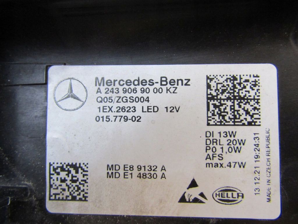 Frontscheinwerfer Mercedes-Benz Eqa Eqb A2439069000 S2704 LED Rechts Headlight SCH6878501189zg