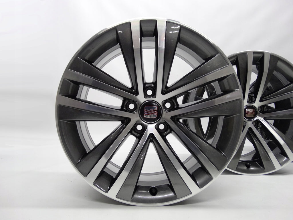 4x Alufelge 18 Zoll 7.5" 5x112 35ET Glanz Graphit 7N0601025F Mg Alhambra Sharan