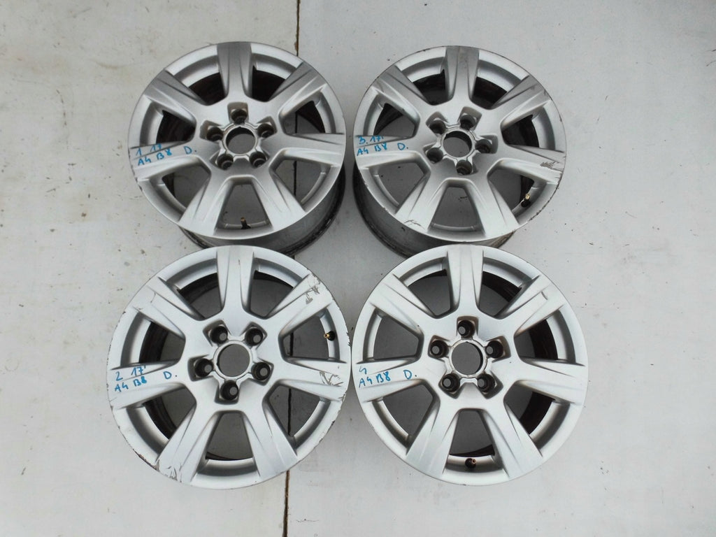 4x Alufelge 16 Zoll 7.5" 5x112 45ET Glanz Silber 8K0601025A Audi A4 B8 Rim Wheel