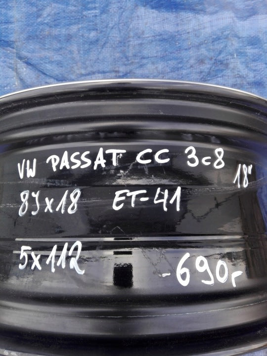 1x Alufelge 18 Zoll 8.0" 5x112 41ET 3C8601025AA VW Passat Cc Rim Wheel FEL6083998611jw