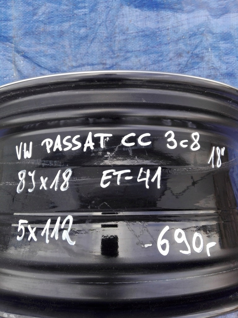 1x Alufelge 18 Zoll 8.0" 5x112 41ET Glanz Silber 3C8601025AA VW Passat Cc FEL6083998611jw