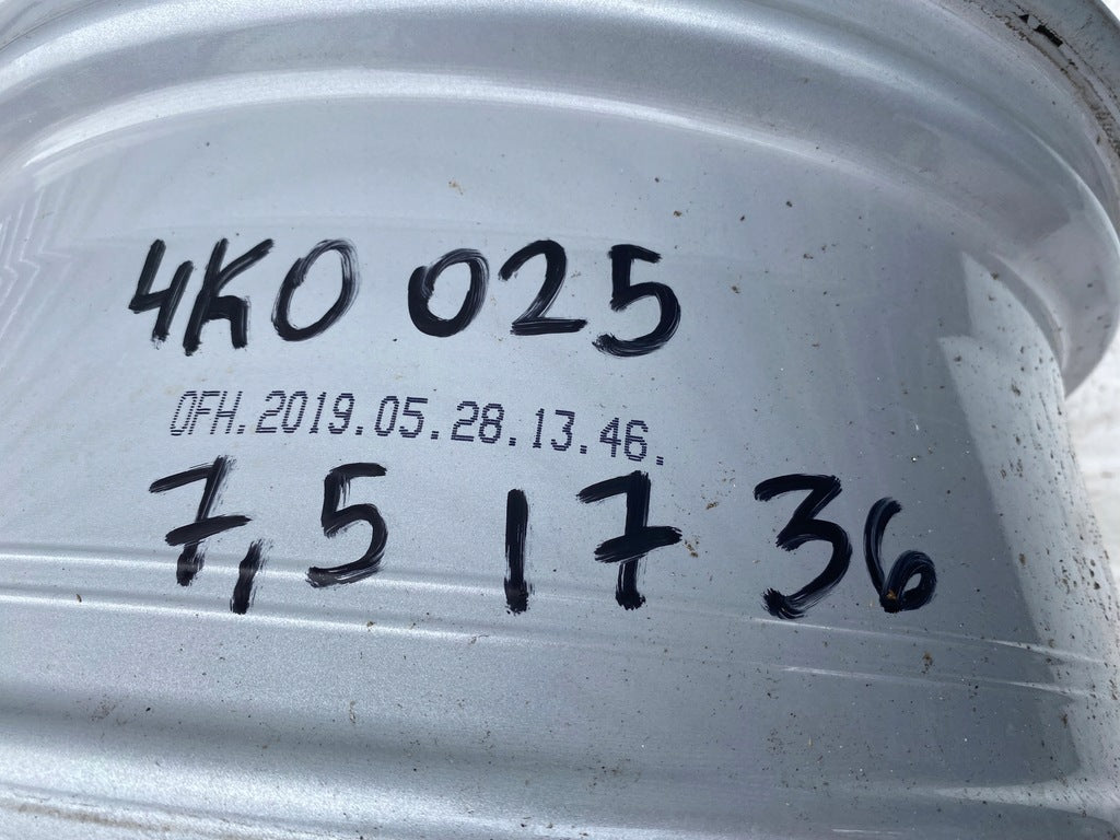 1x Alufelge 17 Zoll 7.5" 5x112 36ET Glanz Silber 4K0601025 Audi A6 C8 Rim Wheel FEL6018744298wf