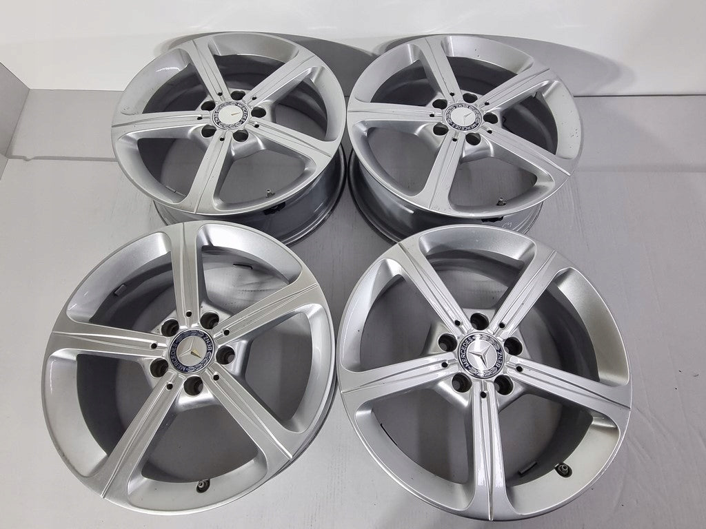 4x Alufelge 17 Zoll 6.5" 5x112 44ET Glanz Silber A1774011200 Mercedes-Benz Cla FEL1381032727wo