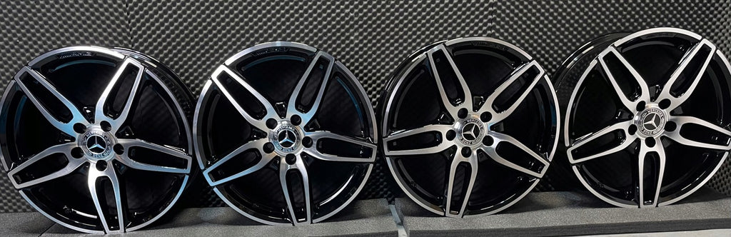 4x Alufelge 18 Zoll 7.5" 5x112 52ET Glanz Schwarz A1764010700 Mercedes-Benz Amg