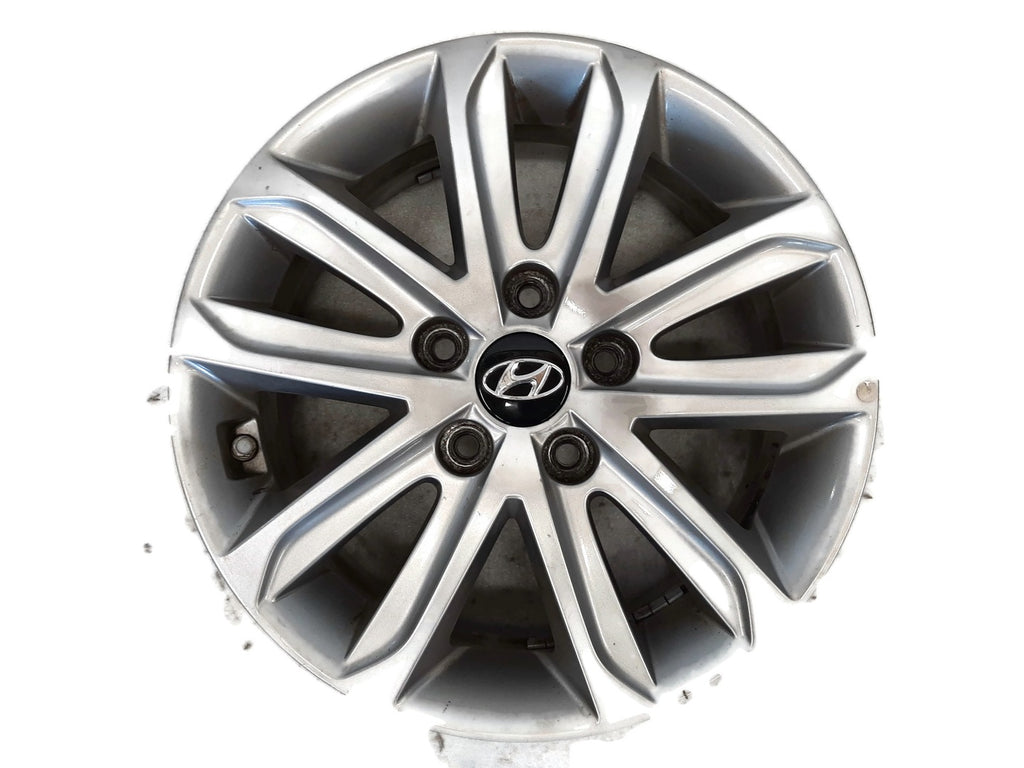 1x Alufelge 16 Zoll 6.5" 5x114.3 53ET Glanz Silber 52910-3Y450 Hyundai Elantra