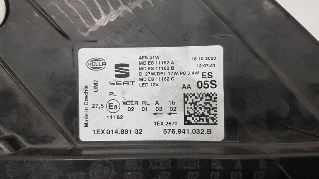 Frontscheinwerfer Seat Ateca 576941032B Full LED Rechts Scheinwerfer Headlight SCH2836593481dg