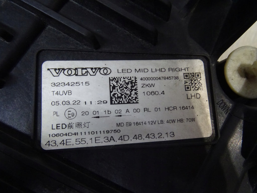 Frontscheinwerfer Volvo Xc60 II 32342515 Rechts Scheinwerfer Headlight SCH6670865309ay