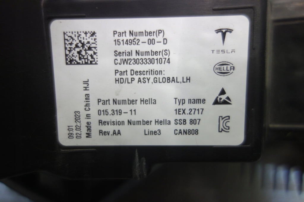 Frontscheinwerfer Tesla Model 3 1514952-00-D LED Ein Stück (Rechts oder Links) SCH3039261701cz