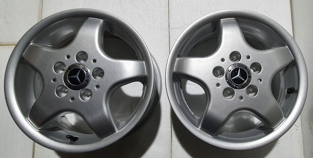 4x Alufelge 15 Zoll 5.5" 5x112 54ET Glanz Silber KBA45613 Rim Wheel FEL9707124217fl