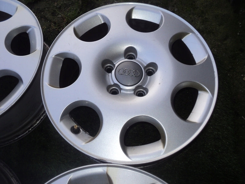 4x Alufelge 16 Zoll 6.5" 5x112 50ET Glanz Weiß Audi Rim Wheel FEL1458480535hu
