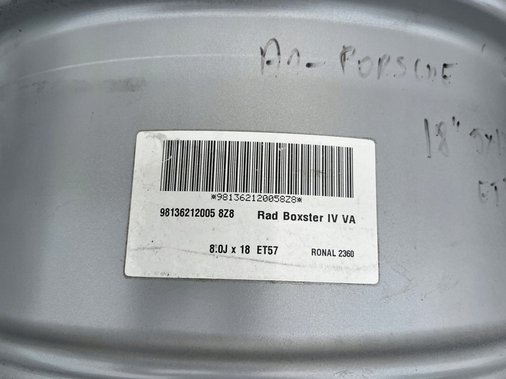 1x Alufelge 18 Zoll 8.0" 5x130 Glanz 98136212005 Porsche Boxster 981 Rim Wheel FEL8780700272ix