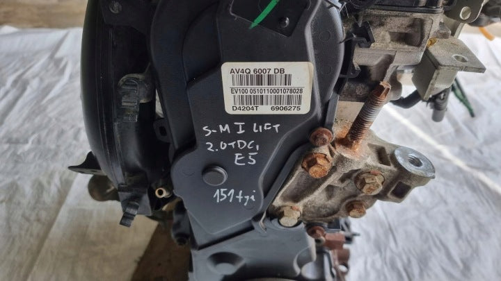 Motor Ford Fiesta II Fbd D4204T 2.0 TDCI 97PS 71kW 151TKm Diesel Unkomplett MOT5086701151cv