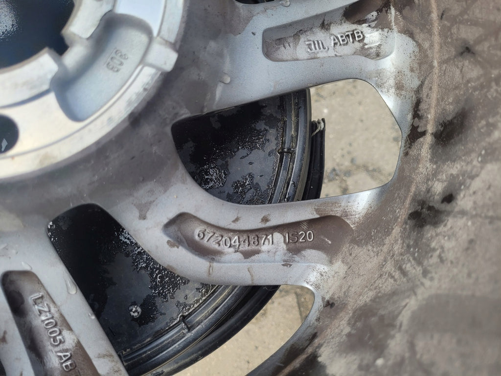 1x Alufelge 16 Zoll 6.5" 4x108 20ET Glanz Silber 39007897 Opel Crossland X