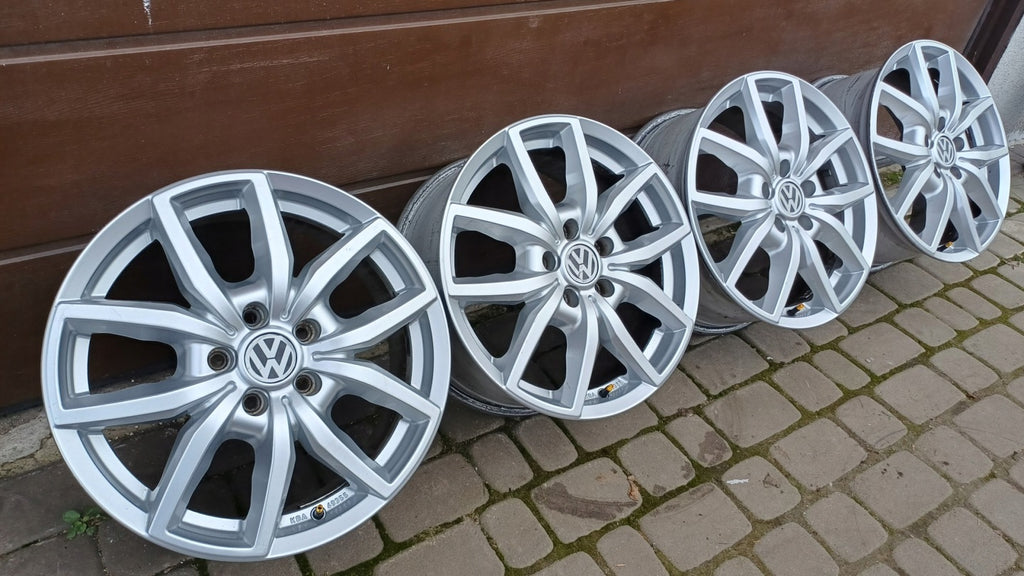 4x Alufelge 17 Zoll 7.5" 5x112 55ET Matt Silber KBA49355 Rim Wheel FEL2587574855ly