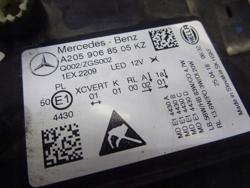 Frontscheinwerfer Mercedes-Benz W205 A2059068505KZ LED Links Headlight SCH4756282128uz