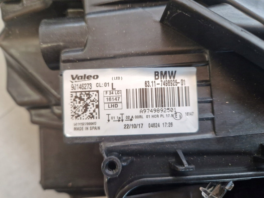 Frontscheinwerfer BMW 3 F34 7498925-01 LED Links Scheinwerfer Headlight SCH2718108693xa