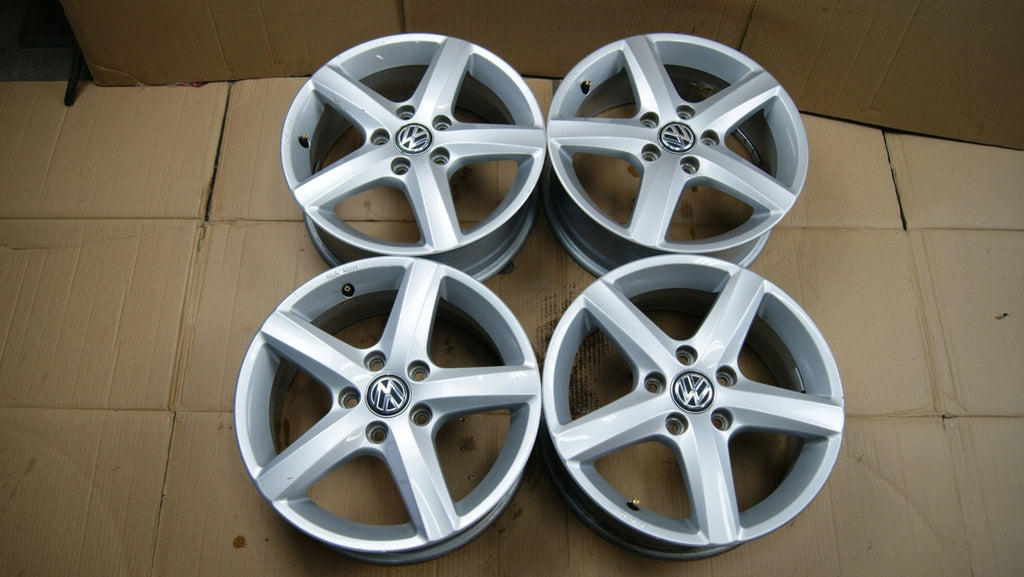 4x Alufelge 16 Zoll 6.0" 5x112 48ET Glanz Silber 5G0077496 VW Golf VII I FEL8580879225ci